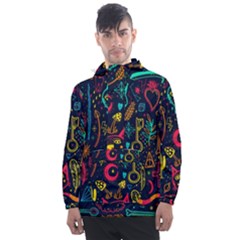 Sketch-graphic-illustration Men s Front Pocket Pullover Windbreaker