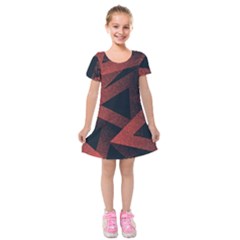 Stippled Seamless Pattern Abstract Kids  Short Sleeve Velvet Dress by Vaneshart