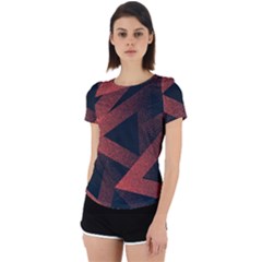 Stippled Seamless Pattern Abstract Back Cut Out Sport Tee