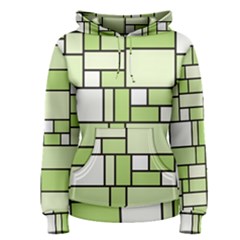 Green-geometric-digital-paper Women s Pullover Hoodie