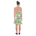 Green-geometric-digital-paper Ruffle Detail Chiffon Dress View2