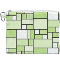 Green-geometric-digital-paper Canvas Cosmetic Bag (xxxl)