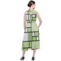 Green-geometric-digital-paper Round Neck Boho Dress View2