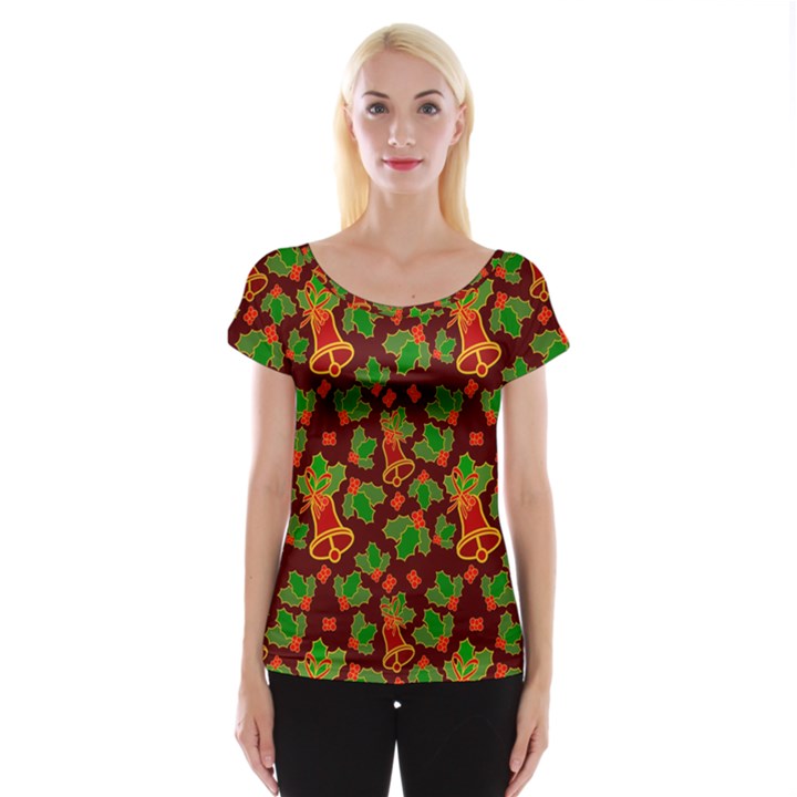 Illustration-christmas-default Cap Sleeve Top