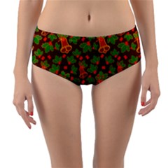 Illustration-christmas-default Reversible Mid-waist Bikini Bottoms