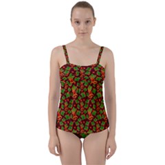 Illustration-christmas-default Twist Front Tankini Set