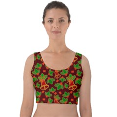 Illustration-christmas-default Velvet Crop Top