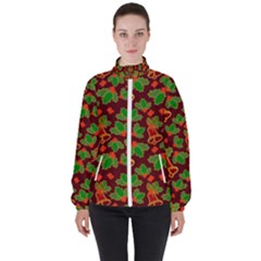 Illustration-christmas-default Women s High Neck Windbreaker