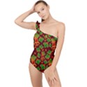 Illustration-christmas-default Frilly One Shoulder Swimsuit View1