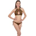 Illustration-christmas-default Cross Front Halter Bikini Set View1