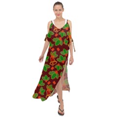 Illustration-christmas-default Maxi Chiffon Cover Up Dress