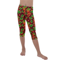 Illustration-christmas-default Kids  Lightweight Velour Capri Leggings 