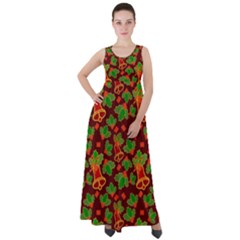 Illustration-christmas-default Empire Waist Velour Maxi Dress