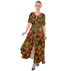 Illustration-christmas-default Waist Tie Boho Maxi Dress