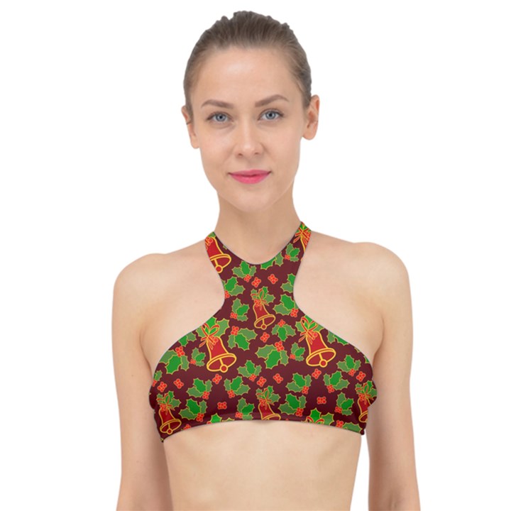 Illustration-christmas-default High Neck Bikini Top