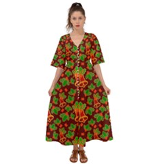 Illustration-christmas-default Kimono Sleeve Boho Dress