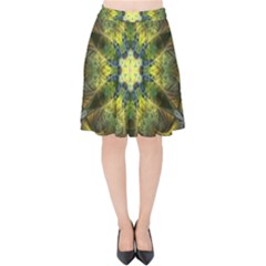 Fractal Fantasy Design Background Velvet High Waist Skirt by Vaneshart