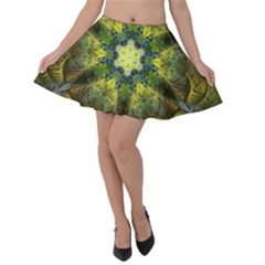 Fractal Fantasy Design Background Velvet Skater Skirt