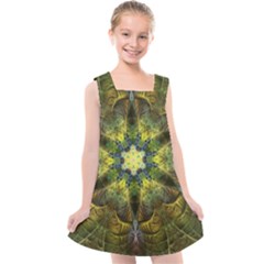 Fractal Fantasy Design Background Kids  Cross Back Dress