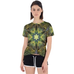 Fractal Fantasy Design Background Open Back Sport Tee