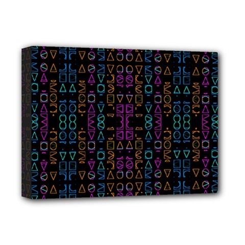 Neon Geometric Seamless Pattern Deluxe Canvas 16  X 12  (stretched)  by dflcprintsclothing