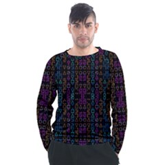 Neon Geometric Seamless Pattern Men s Long Sleeve Raglan Tee