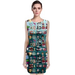 Kawaiicollagepattern2 Classic Sleeveless Midi Dress by snowwhitegirl