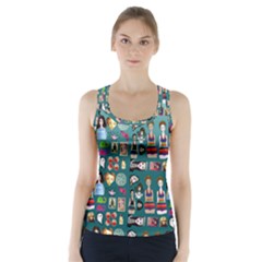 Kawaiicollagepattern2 Racer Back Sports Top by snowwhitegirl