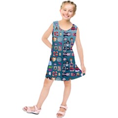 Kawaiicollagepattern2 Kids  Tunic Dress by snowwhitegirl