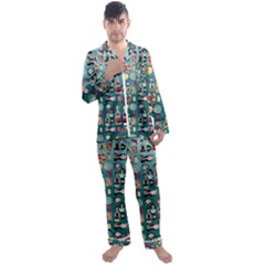 Kawaiicollagepattern2 Men s Long Sleeve Satin Pyjamas Set by snowwhitegirl