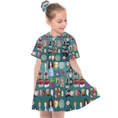 Kawaiicollagepattern2 Kids  Sailor Dress by snowwhitegirl