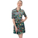 Kawaiicollagepattern2 Belted Shirt Dress View1