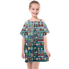 Kawaiicollagepattern2 Kids  One Piece Chiffon Dress by snowwhitegirl