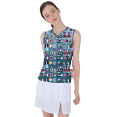 Kawaiicollagepattern2 Women s Sleeveless Sports Top by snowwhitegirl