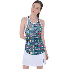 Kawaiicollagepattern2 Racer Back Mesh Tank Top by snowwhitegirl