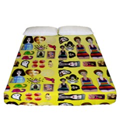 Kawaiicollagepattern3 Fitted Sheet (queen Size) by snowwhitegirl