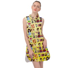 Kawaiicollagepattern3 Sleeveless Shirt Dress by snowwhitegirl