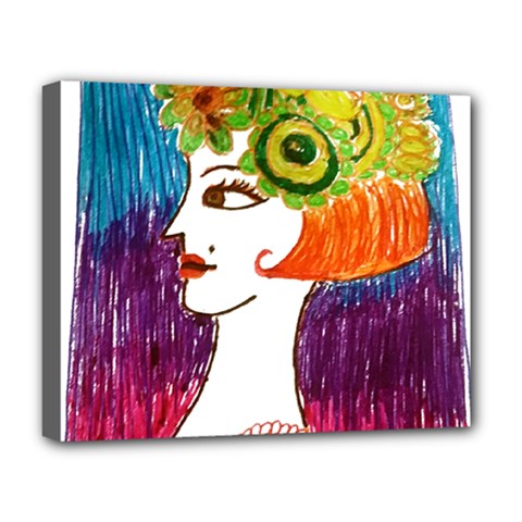 Art Deco Woman Deluxe Canvas 20  X 16  (stretched) by snowwhitegirl