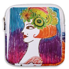 Art Deco Woman Mini Square Pouch by snowwhitegirl