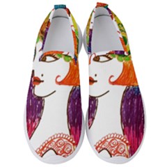 Art Deco Woman Men s Slip On Sneakers by snowwhitegirl