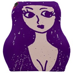 Purple Cat Ear Hat Girl Floral Wall Car Seat Velour Cushion  by snowwhitegirl