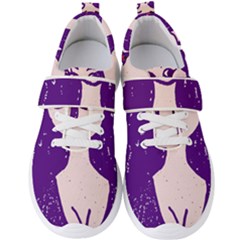 Purple Cat Ear Hat Girl Floral Wall Men s Velcro Strap Shoes by snowwhitegirl