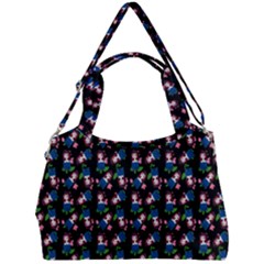 Goth Girl In Blue Dress Black Pattern Double Compartment Shoulder Bag by snowwhitegirl