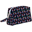 Goth Girl In Blue Dress Black Pattern Wristlet Pouch Bag (Large) View1