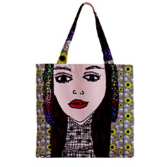 Chris Wall Zipper Grocery Tote Bag by snowwhitegirl