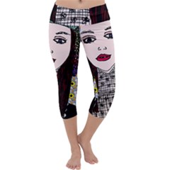 Chris Wall Capri Yoga Leggings by snowwhitegirl