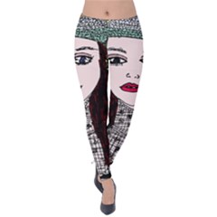 Chris Wall Velvet Leggings by snowwhitegirl