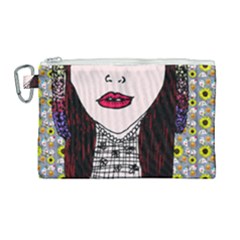 Chris Wall Canvas Cosmetic Bag (large) by snowwhitegirl