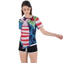 Fiola Wall Asymmetrical Short Sleeve Sports Tee View1