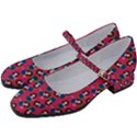 Goth Girl In Blue Dress Pink Pattern Women s Mary Jane Shoes View2